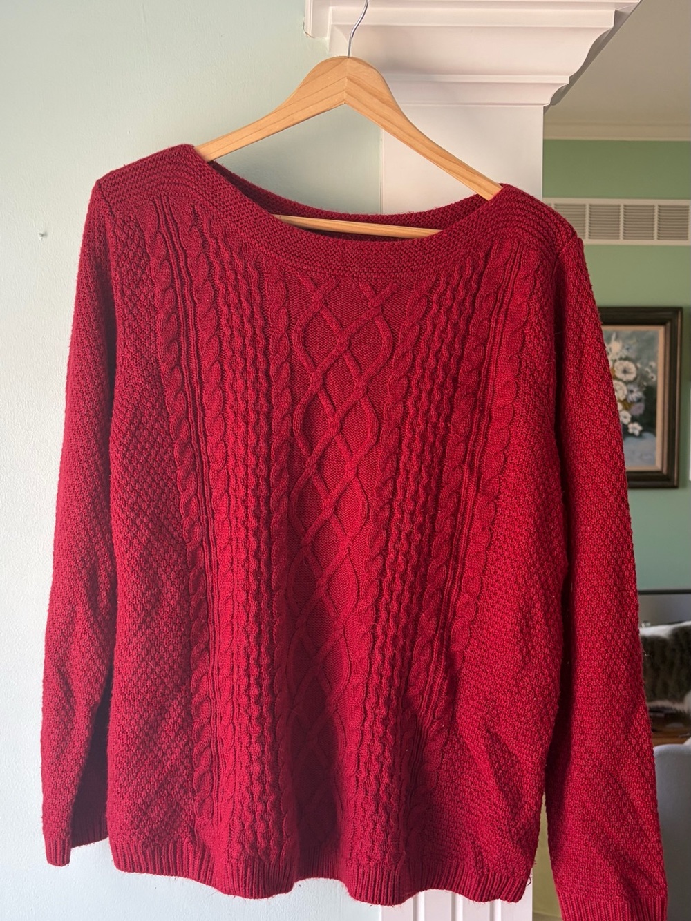 croft & barrow Red Knit Sweater Top